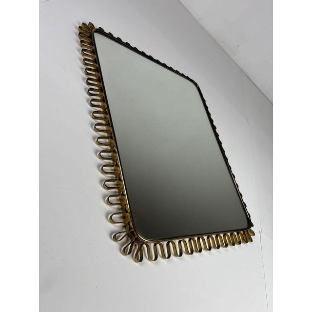 Brass Mirror in the style of Josef Frank, 1950s For Sale - Image 3 of 16