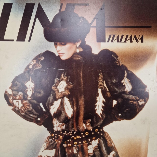 Italian Linea Italiana Fashion Exhibition Poster on Aluminum, 1982 For Sale - Image 9 of 12