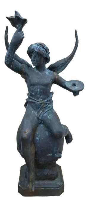 Mid 19th Century Neoclassical Cast Iron Statue of “The Arts”