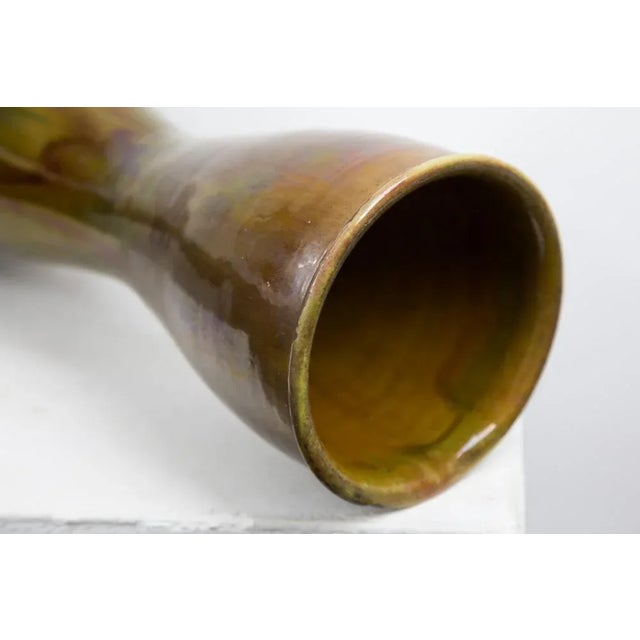 Undamaged, unmarked ceramic vase by a Hungarian industrial artist. Dimensions: 58x20x20cm