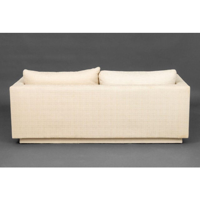 Modern White Upholstered Two-Seat Sofa For Sale - Image 9 of 9
