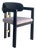 Conan Wood Dining Armchair Chair in Mauve and Black For Sale