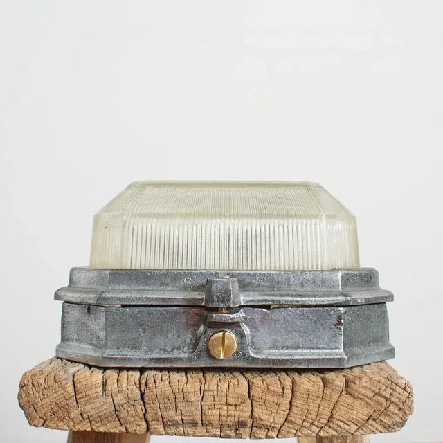 Industrial Industrial Wardle Prismalux Bulkhead Wall Light, 1950s For Sale - Image 3 of 11