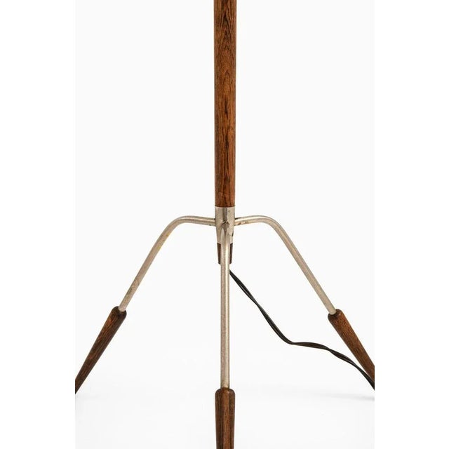 Tripod Floor Lamp in Rosewood and Steel by Jo Hammerborg, 1960s For Sale - Image 4 of 8