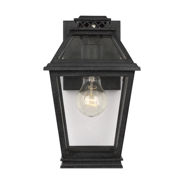 2020s Chapman & Myers by Visual Comfort Studio Falmouth Extra Small Outdoor Wall Lantern, Slate Gray For Sale - Image 5 of 5