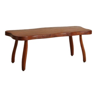 Curvilinear Wood Coffee Table, France 1960s For Sale