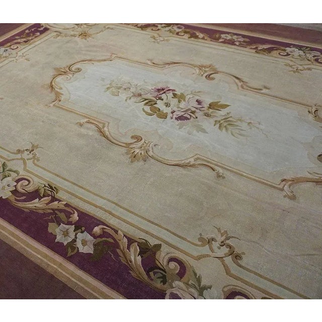 French 19th Century French Aubusson Carpet ( 9'3' x 13' - 282 x 396 ) For Sale - Image 3 of 4