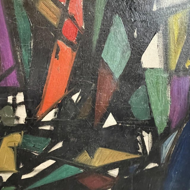 Ferdinand Vonck, Abstract Composition, Oil on Canvas, 1950s For Sale - Image 5 of 16