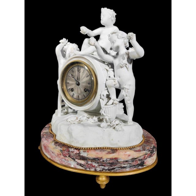 Early 19th Century Porcelain Clock from Le Roy and Fills in Paris, 1830s For Sale - Image 5 of 14