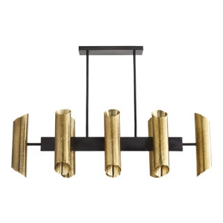Arteriors Modern Hammered Brass Finished Chandelier For Sale
