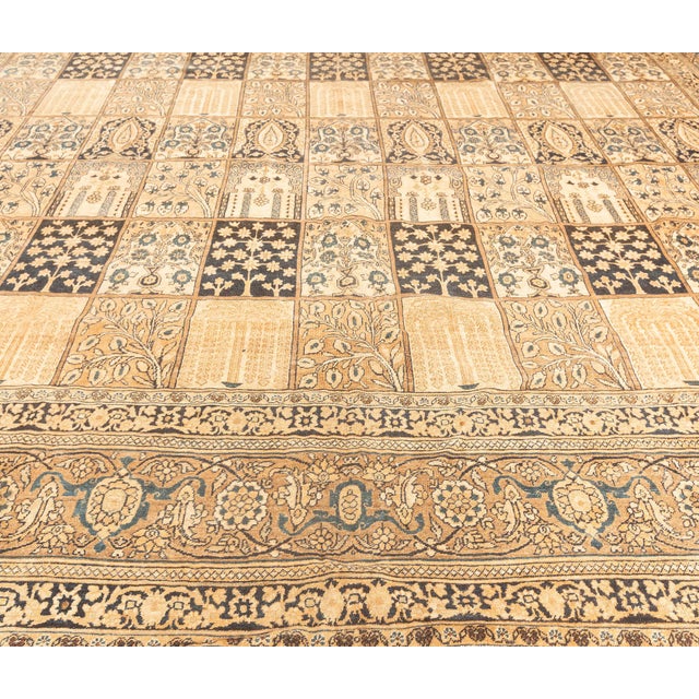 Fine Antique Persian Kirman Botanic Handmade Wool Rug For Sale - Image 4 of 9