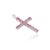 Contemporary Religious Cross Pendant With 2.05ct Pink Sapphire Accents in 14k White Gold For Sale - Image 3 of 13