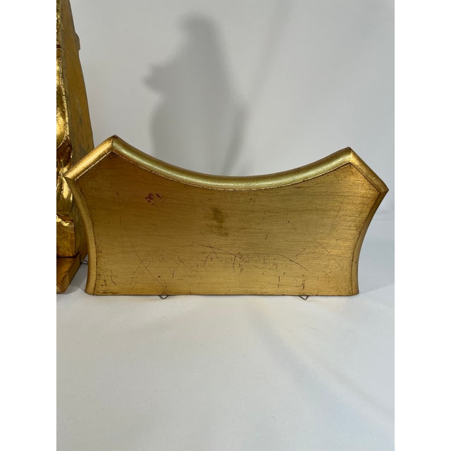 Vintage Italian 14.5" Neoclassical Giltwood Decorative Shelf Brackets - A Pair For Sale - Image 13 of 18