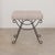 French Panoplie Iron Loop Stool, Brown Stripe For Sale - Image 3 of 10