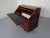 Brown Rosewood and Leather Tambour Writing Desk by Gianfranco Frattini for Bernini, Italy, 1964 For Sale - Image 8 of 18