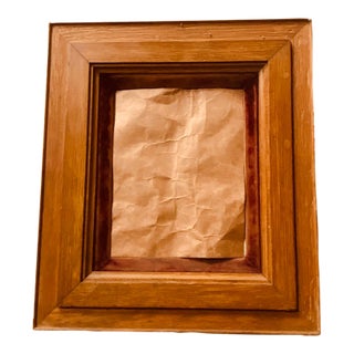 Antique Handmade Wooden Picture Frame For Sale