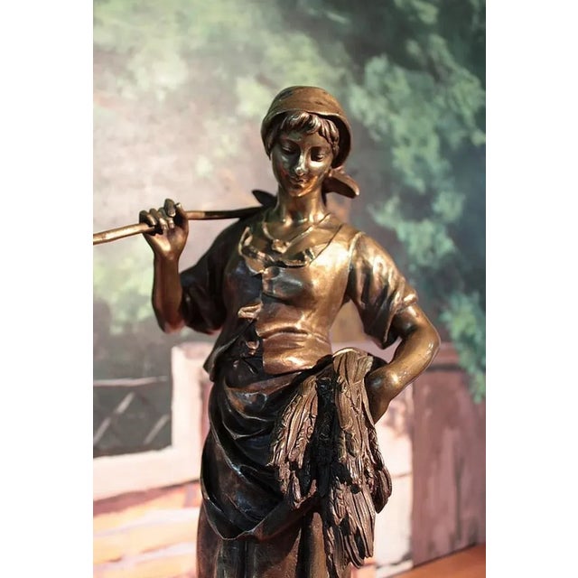 Eugène Antoine Aizelin, Glaneuse, 19th Century, Bronze For Sale - Image 9 of 12
