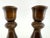 Wood Vintage Mid Century Turned Walnut Wood Candlesticks - A Pair For Sale - Image 7 of 9