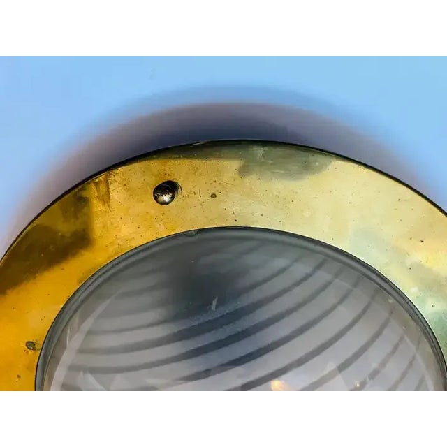 Nautical Italian Mid-Century 1960s Flush Ceiling Lamp For Sale In New York - Image 6 of 10