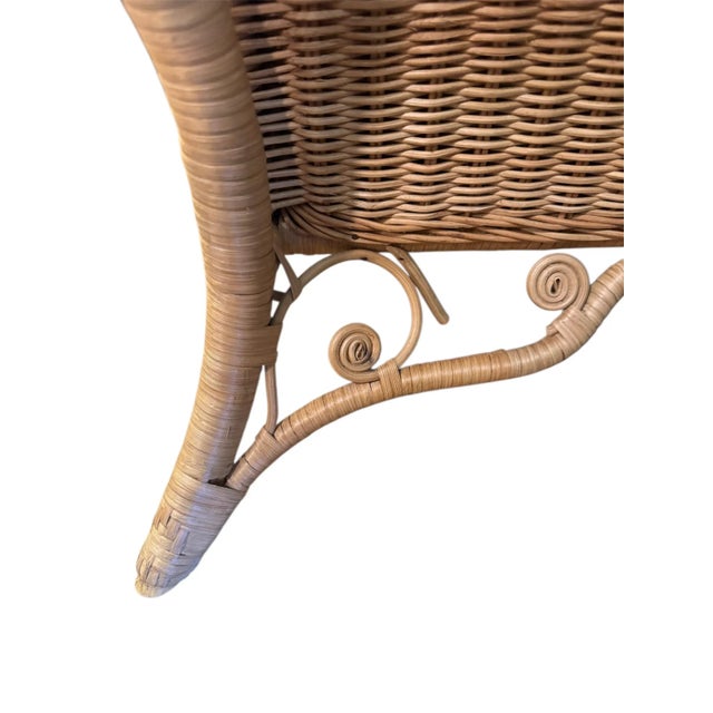 Parisian-Chic Madeleine Castaing-Style Wicker and Rattan Chest For Sale - Image 11 of 15