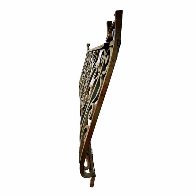Late 19th Century Balcony Antique Wrought Iron Beaux Arts Style For Sale - Image 5 of 6