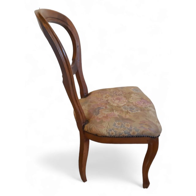 Brown Louis Philippe Chairs in Walnut, 1920s, Set of 2 For Sale - Image 8 of 18