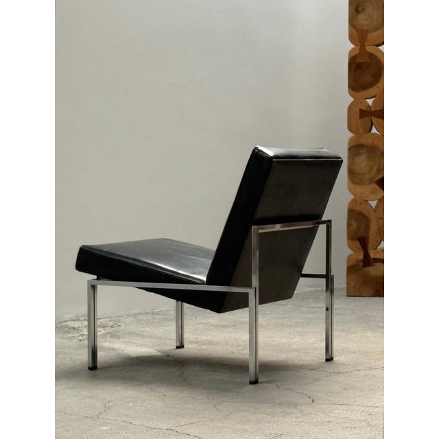 Set of Bauhaus Armchairs in Black Leather and Chromed Tubular Steel, 1960s For Sale - Image 11 of 13