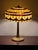 Vintage Tiffany Revival Leaded Stained Glass Table Lamp With Cast Brass Tree-Form Base For Sale - Image 12 of 12