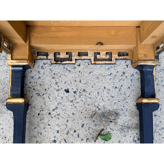 Wood Japanese Antique Kasuga Table Gilt Decorated Black Painted Table For Sale - Image 7 of 17