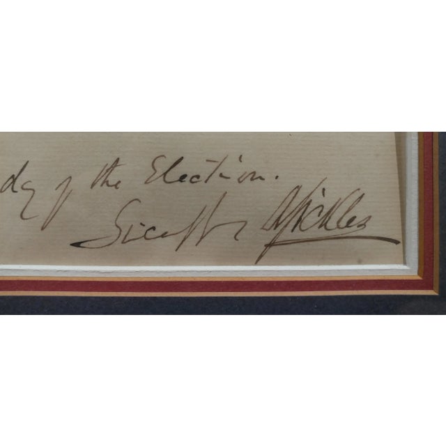 Paper 1860 Daniel Sickles "Us Civil War General" Original Signed Letter & CDV Photo For Sale - Image 7 of 10