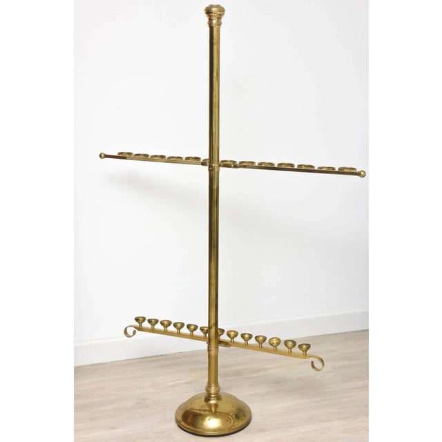 Metal Large Custom-Made Brass Cane and Umbrella Stand For Sale - Image 7 of 10