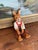 Folk Art Vintage Hand-Carved Wooden Rabbit Doll With Articulated Limbs and Handmade Clothing. For Sale - Image 3 of 10