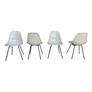1958 Eames for Herman Miller Parchment Shell Chairs - Set of 4 For Sale