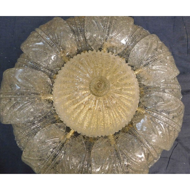 1960s Amber Graniglia Murano Flush Mount For Sale - Image 6 of 9