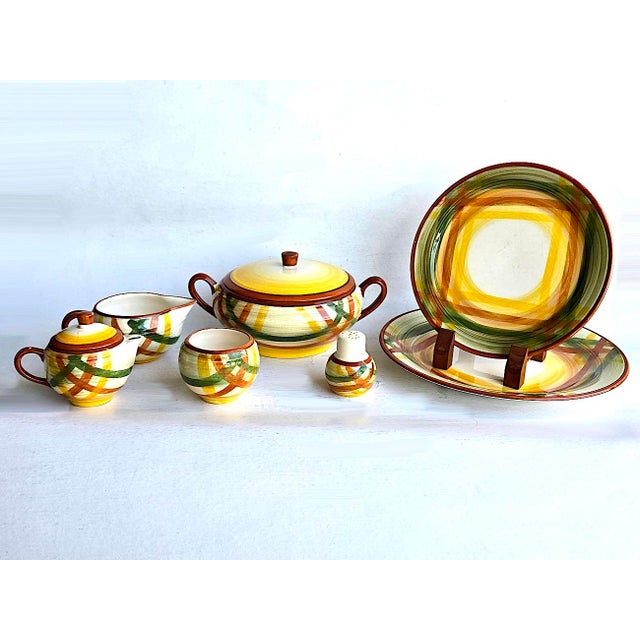 1940s Vernon Kilns/Vernonware Homespun Dinnerware, 9 Pieces For Sale - Image 11 of 14