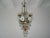 Italian Italian Tiered Tole White Roses Murano Drops Chandelier, Circa 1930 For Sale - Image 3 of 12