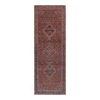 Vintage Persian Runner With Red, Beige-Brown Patterns by Rug & Kilim For Sale