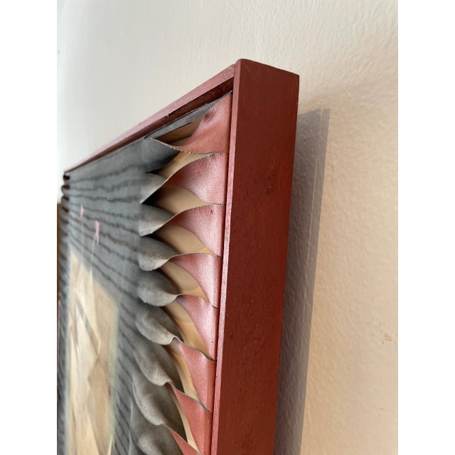 Wood 1980s Janet Folsom "Totem" Painting For Sale - Image 7 of 12