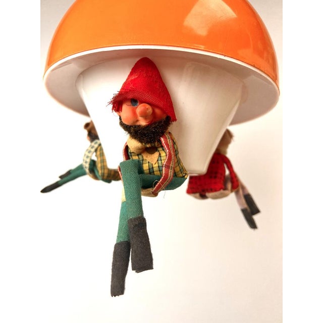 1970s Vintage Children's Room Hanging Lamp with Dwarfs, 1970s For Sale - Image 5 of 15