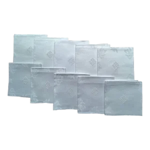 Linen Damask Monogramed Dinner Napkins 10