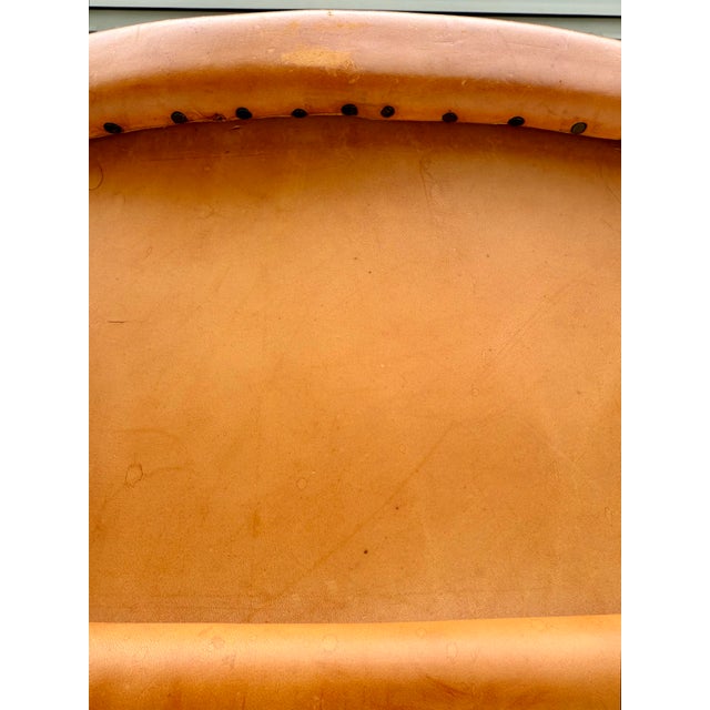 Italian Modern Mid-Century Leather and Wood Thebes-Style Chair For Sale - Image 12 of 12