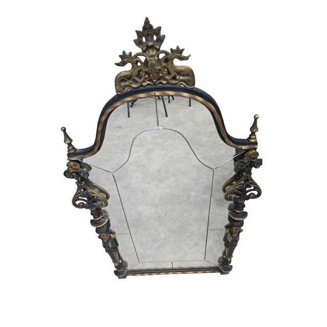 Antique Oscar Bach Style Console Table With Mirror For Sale - Image 10 of 12