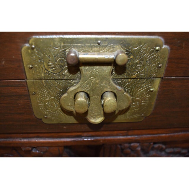 Early 20th Century Antique Chinese Camphor Chest Trunk For Sale - Image 5 of 13