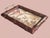 Vintage Faux Bamboo Glass Tray With Schumacher Fabric Insert For Sale - Image 10 of 14