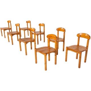 Mid-Century Pitchpin Chairs attributed to Rainer Daumiller, 1970s, Set of 8 For Sale