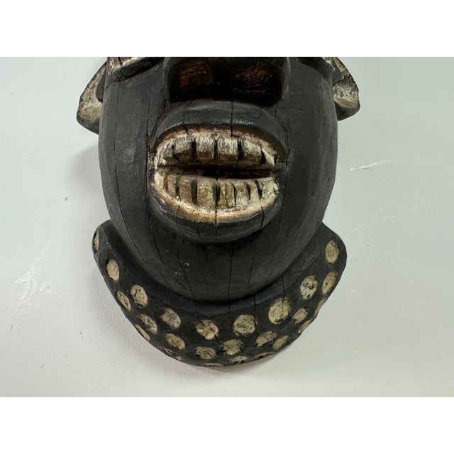 Wood Carved African Mask, 1960s For Sale - Image 7 of 9