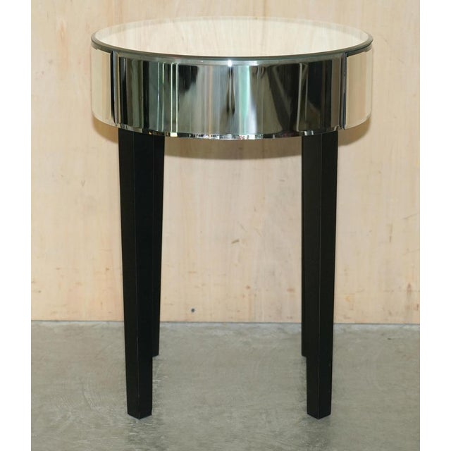 Mirrored & Beveled Glass Single Drawer End Table For Sale - Image 13 of 18