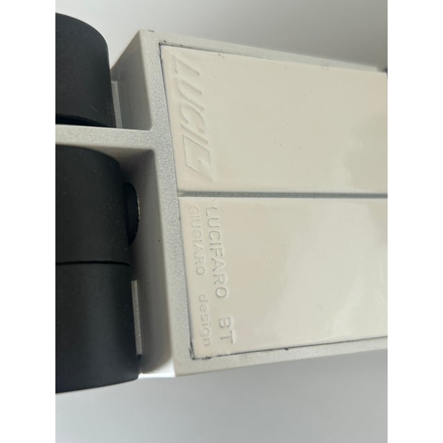 Lucifaro Spotlight in Black and White Technopolymers by Giugiaro for Luci, 1980s For Sale - Image 4 of 10