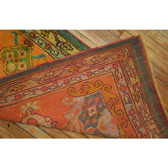 Early 20th Century Pumpkin Orange Long Antique Oushak Runner - 2'10" x 15'8" For Sale - Image 5 of 6