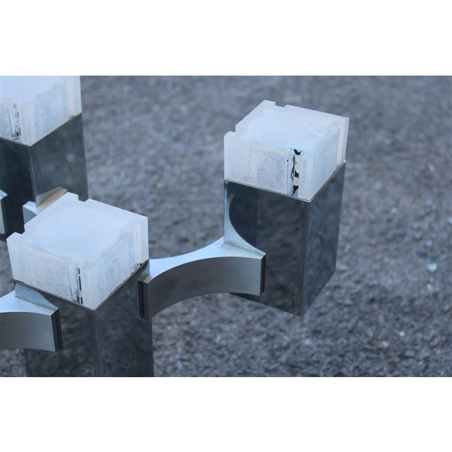 Cubic Wall Lamp in Chromed Metal and Methacrylate by Gaetano Sciolari for Sciolari, 1970s For Sale - Image 7 of 13